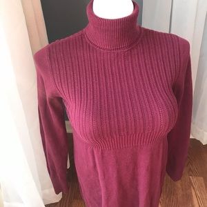 Daisy Fuentes lightweight Knit Turtleneck Wine Red